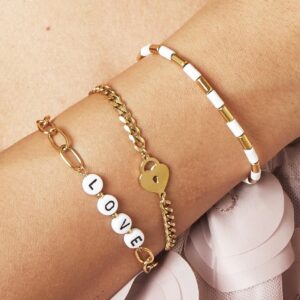 Armband Locked Heart Goud