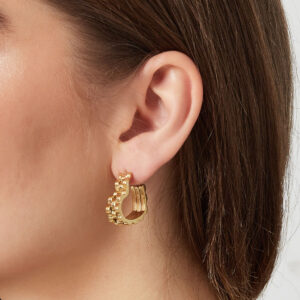 Oorbellen Heart link in link