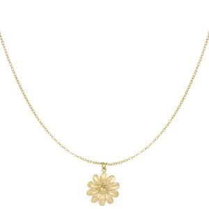 Ketting flower Goud