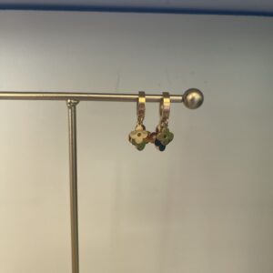 Oorbellen compact flower goud