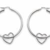 Oorbellen Heart Hoops Zilver