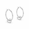 Oorbellen Heart Hoops Zilver