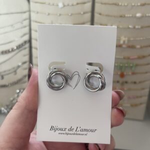 Oorbellen Swirl Zilver