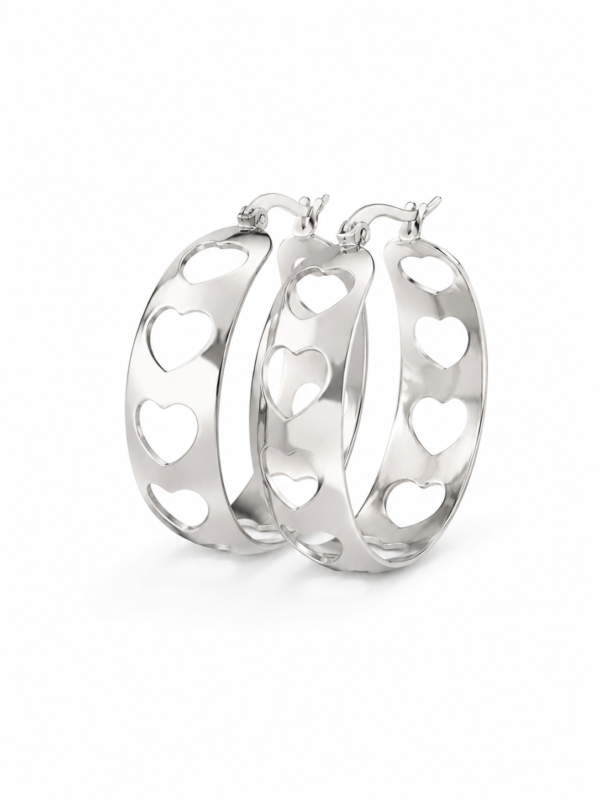 Oorbellen Love Hoops Zilver