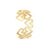 Bangle Multi Hearts Goud