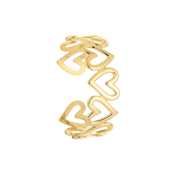 Bangle Multi Hearts Goud