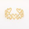 Bangle Multi Hearts Goud