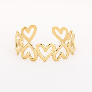 Bangle Multi Hearts Goud