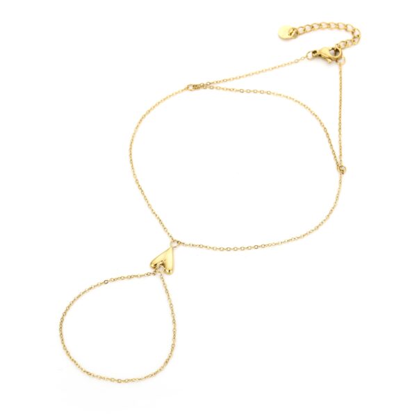 Hand Chain Love Goud