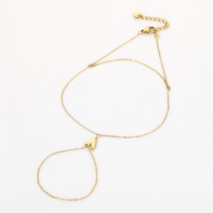 Hand Chain Love Goud