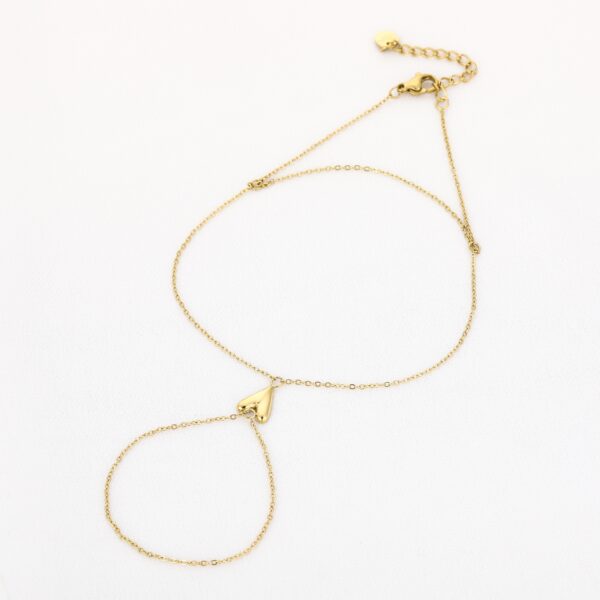 Hand Chain Love Goud