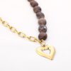 Ketting Brown Beads Goud