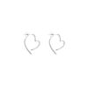 Oorbellen Falling Heart Zilver