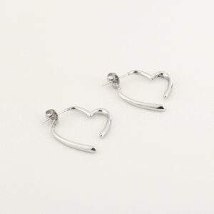 Oorbellen Falling Heart Zilver