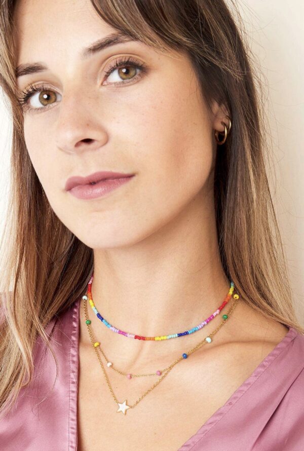 Ketting Rainbow Balls Goud