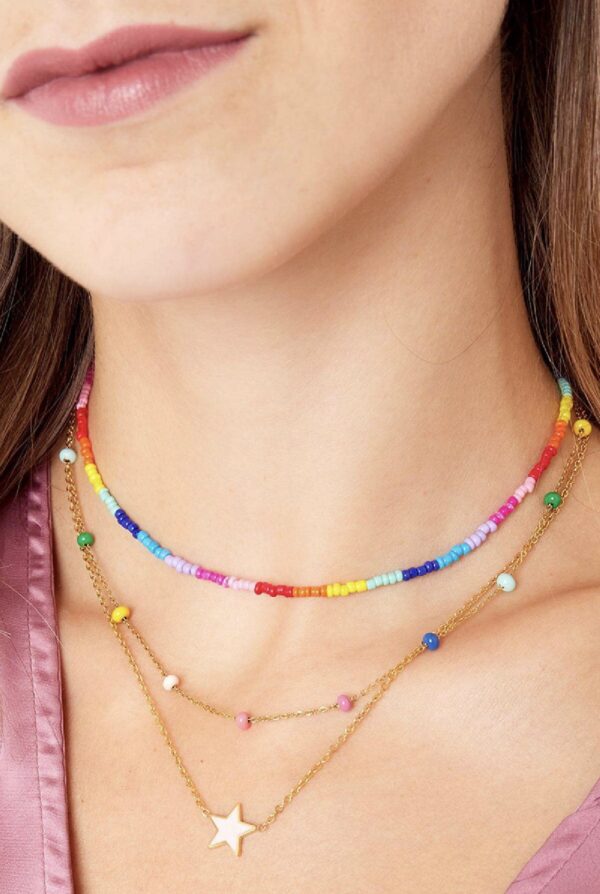 Ketting Rainbow Balls Goud