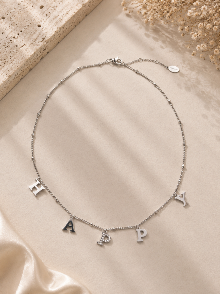 Ketting Happy Zilver
